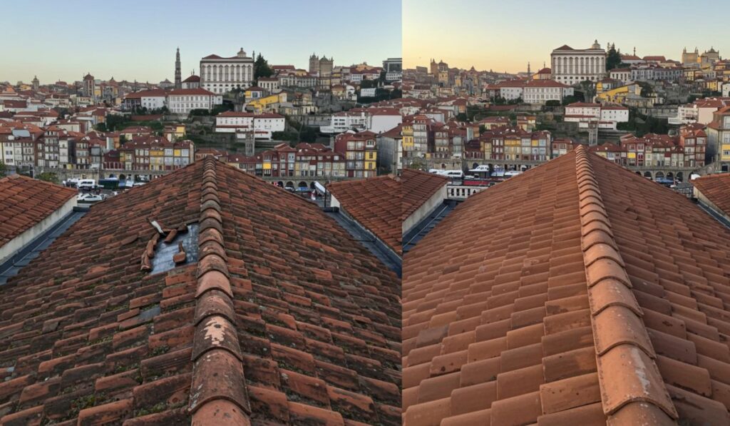 Antes e Depois: Transformação com reparação de Telhados no Porto | Serviço BDP